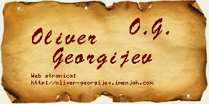 Oliver Georgijev vizit kartica